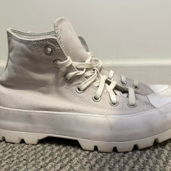 Light Gray Converse All Star Chunky Sole Boots US 8 - Picture 7 of 8